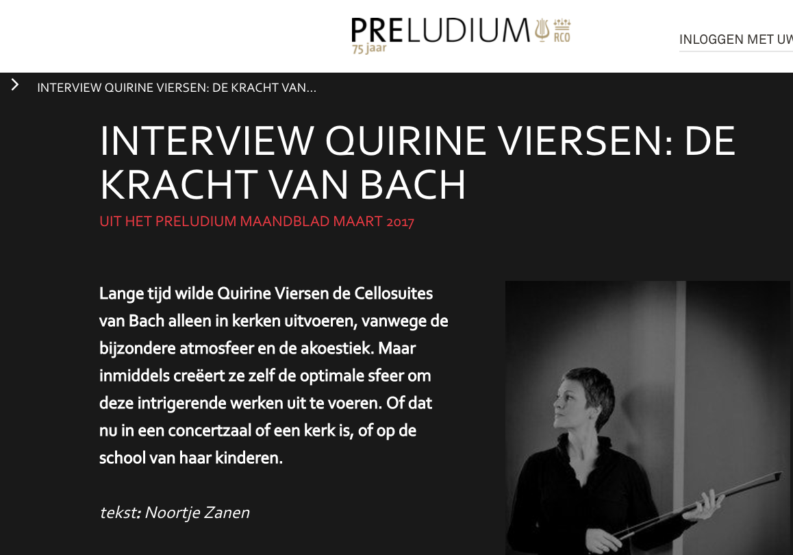 Interview met Quirine Viersen in Preludium